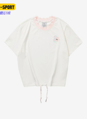 Skechers/斯凯奇正品XIAO LI女简约运动休闲透气印花T恤 L222W104