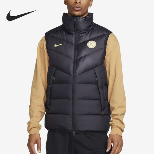 Nike耐克正品Chelsea F.C. Windrunner羽绒马甲足球FN0728-426