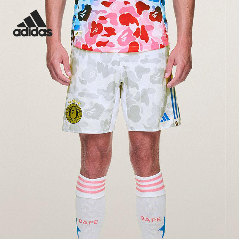 Adidas/阿迪达斯正品BAPE FB SHORTS男女耐穿松紧腰短裤KB2205图片