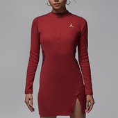 613 JORDAN女士休闲针织刺绣立领运动连衣裙IQ3963 Nike 耐克正品