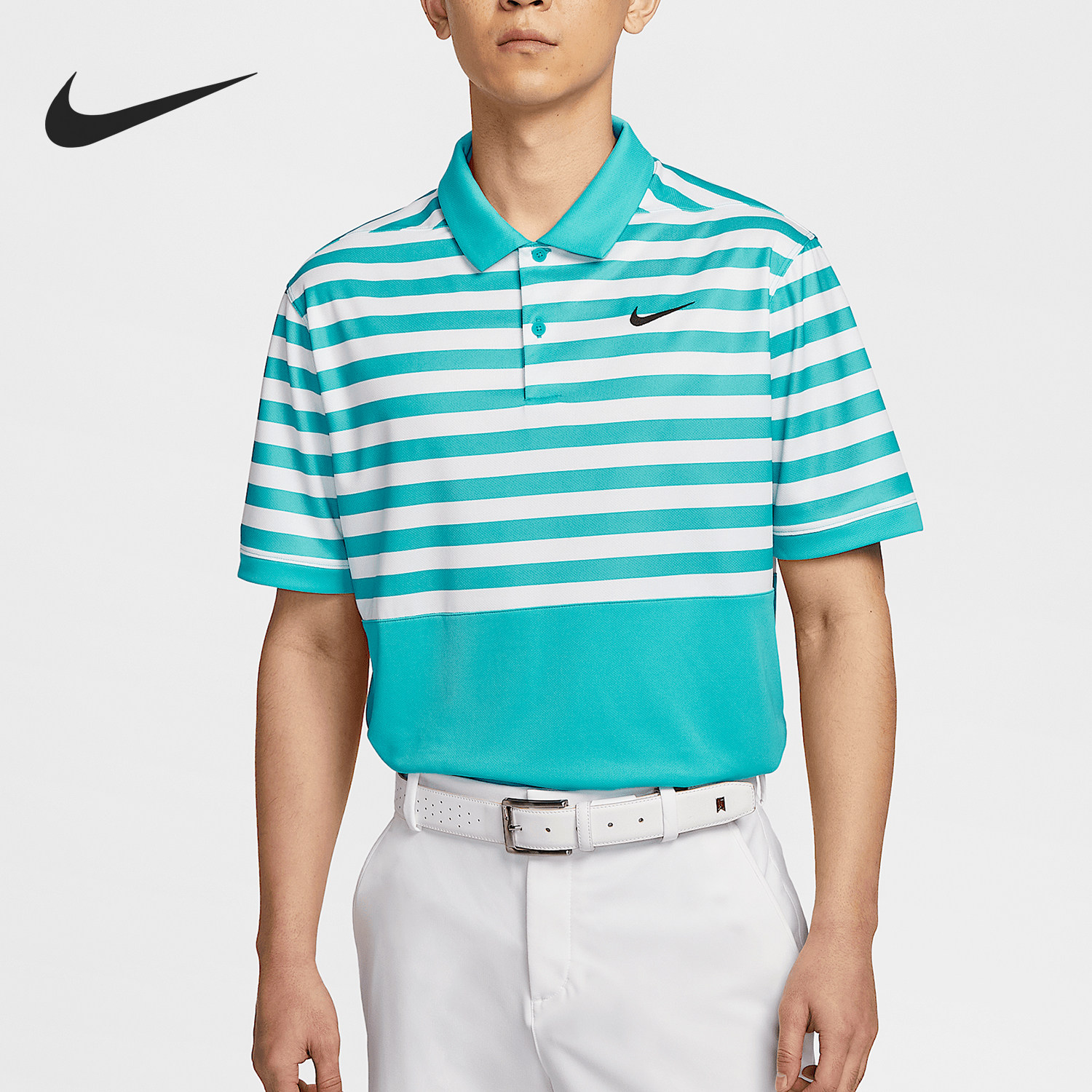 耐克男士条纹高尔夫翻领POLO衫