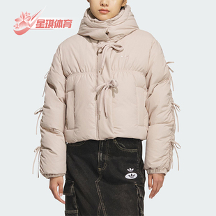 DOWN女士休闲时尚 Adidas PLAY BOW 连帽羽绒服KC2610 阿迪达斯正品