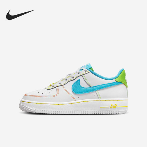 Nike/耐克正品Air Force 1 GS女子大童经典低帮板鞋FJ4614-100