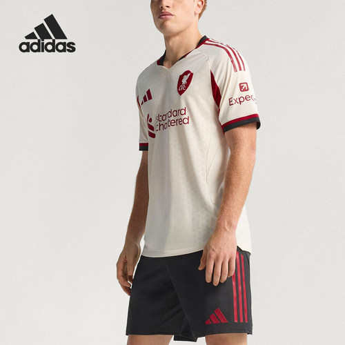 阿迪达斯男士运动训练透气短袖