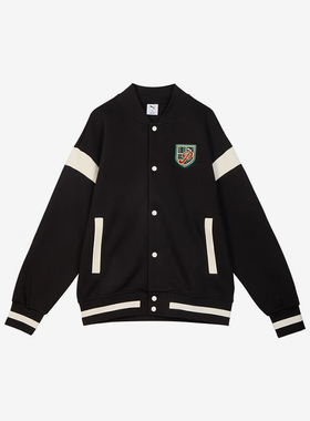 Puma/彪马正品SPORTS男女复古保暖针织运动夹克外套632529-01