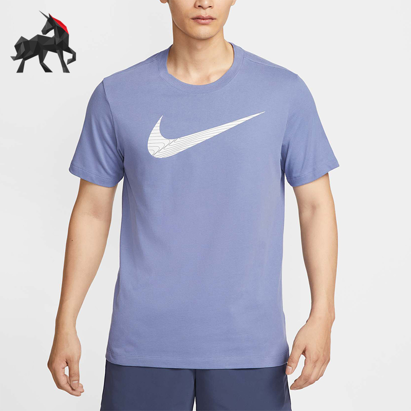 Nike/耐克正品夏季男士运动圆领简约针织透气短袖T恤FJ2465-499