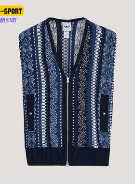 Adidas/阿迪达斯正品三叶草男女宽松经典时尚休闲针织马甲KU6909