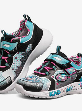 Skechers/斯凯奇正品Dynamight 小童印花舒适透气休闲运动鞋