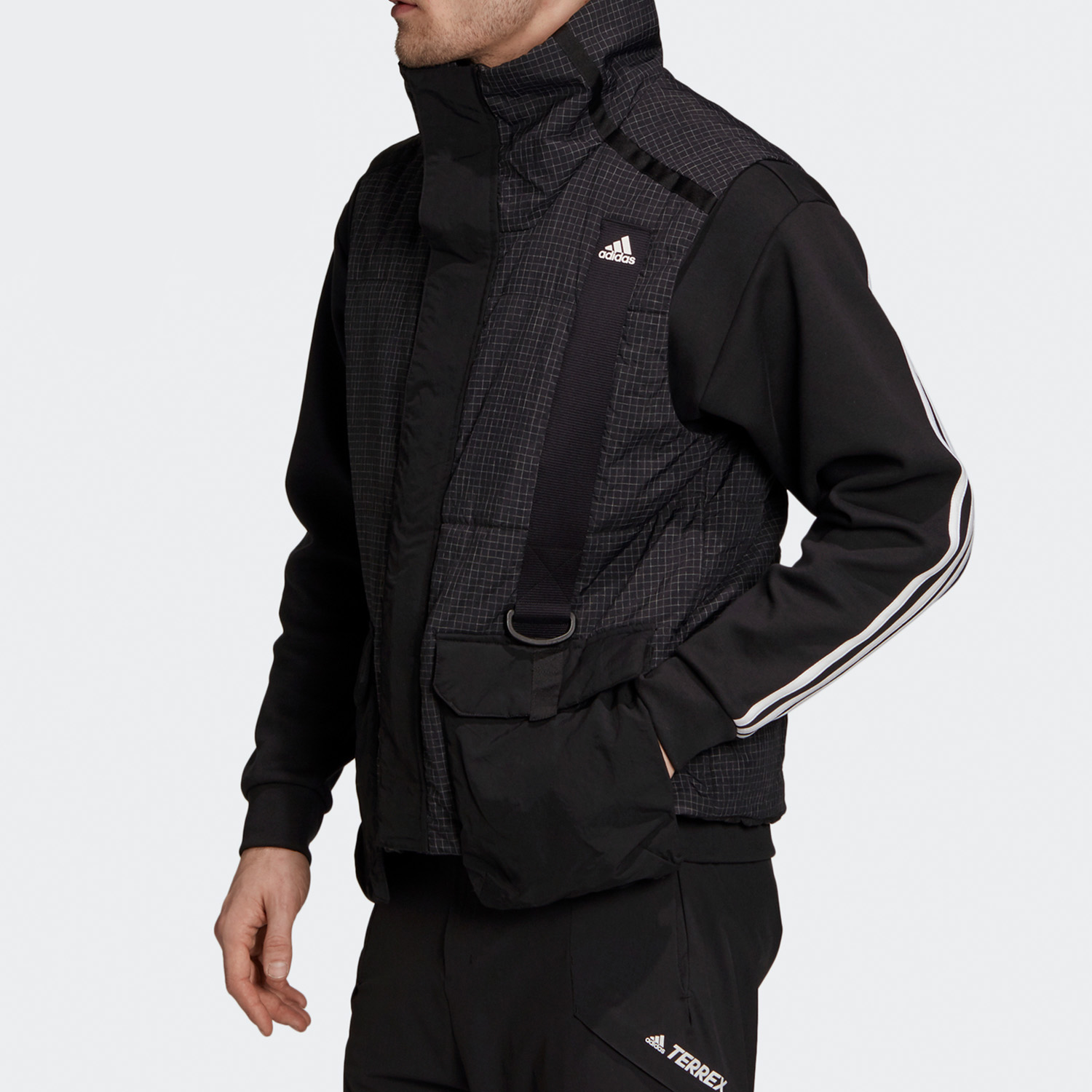 Adidas/阿迪达斯正品当季新款男子冬季户外运动夹棉背心 FT2465