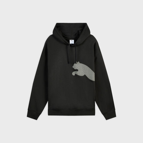 Puma彪马正品男子加绒连帽宽松套头保暖运动休闲卫衣695896-01