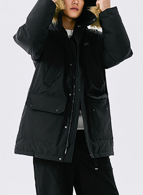 New Balance/NB正品户外男士多口袋保暖连帽羽绒服AMJ44300-BK