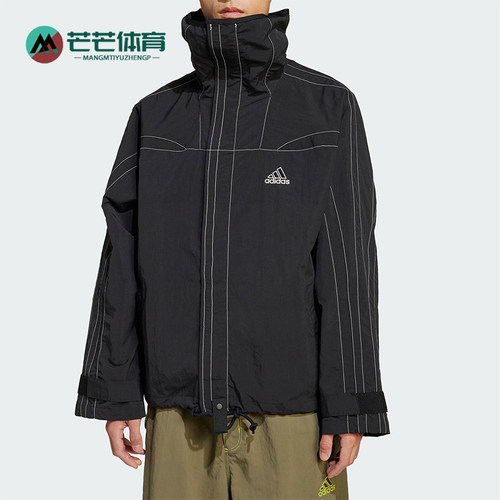 Adidas/阿迪达斯正品2025春季新款男士梭织条纹外套JD5419