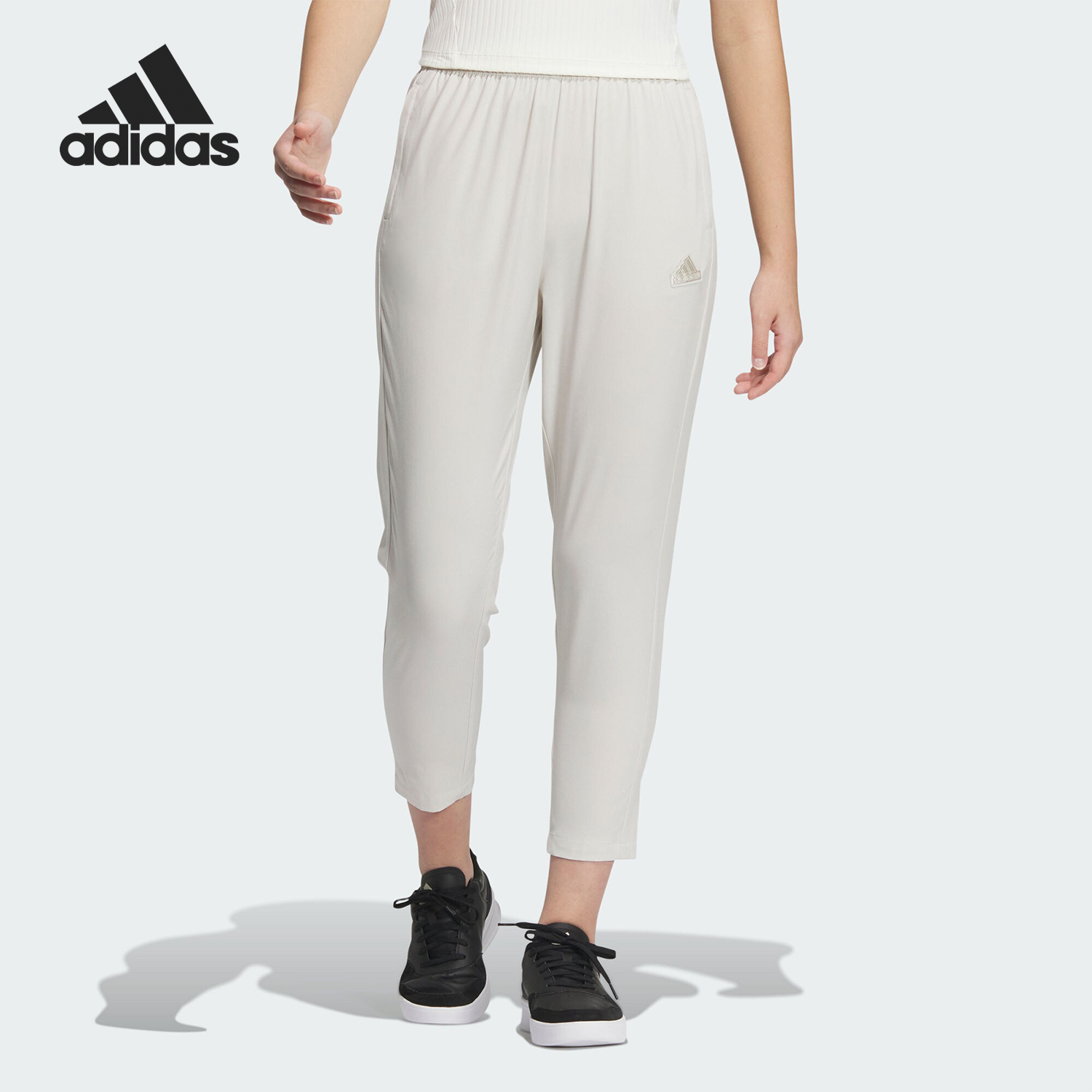 阿迪达斯女士运动休闲九分裤