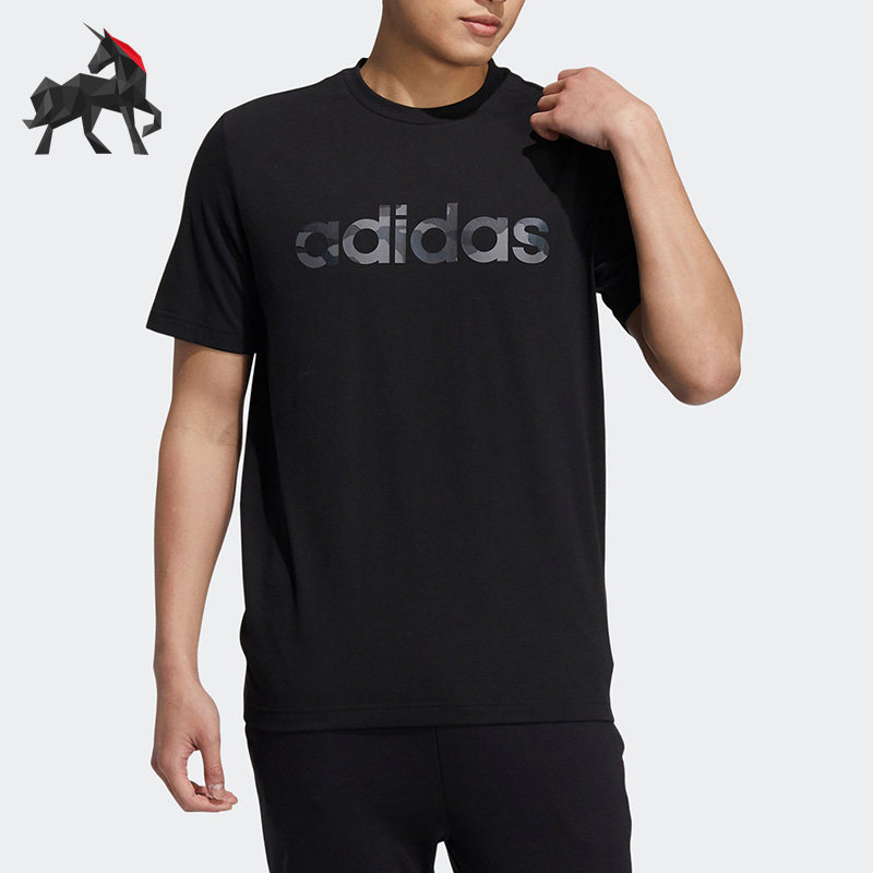 Adidas/阿迪达斯正品NEOT恤男子时尚潮流运动圆领短袖HE4557