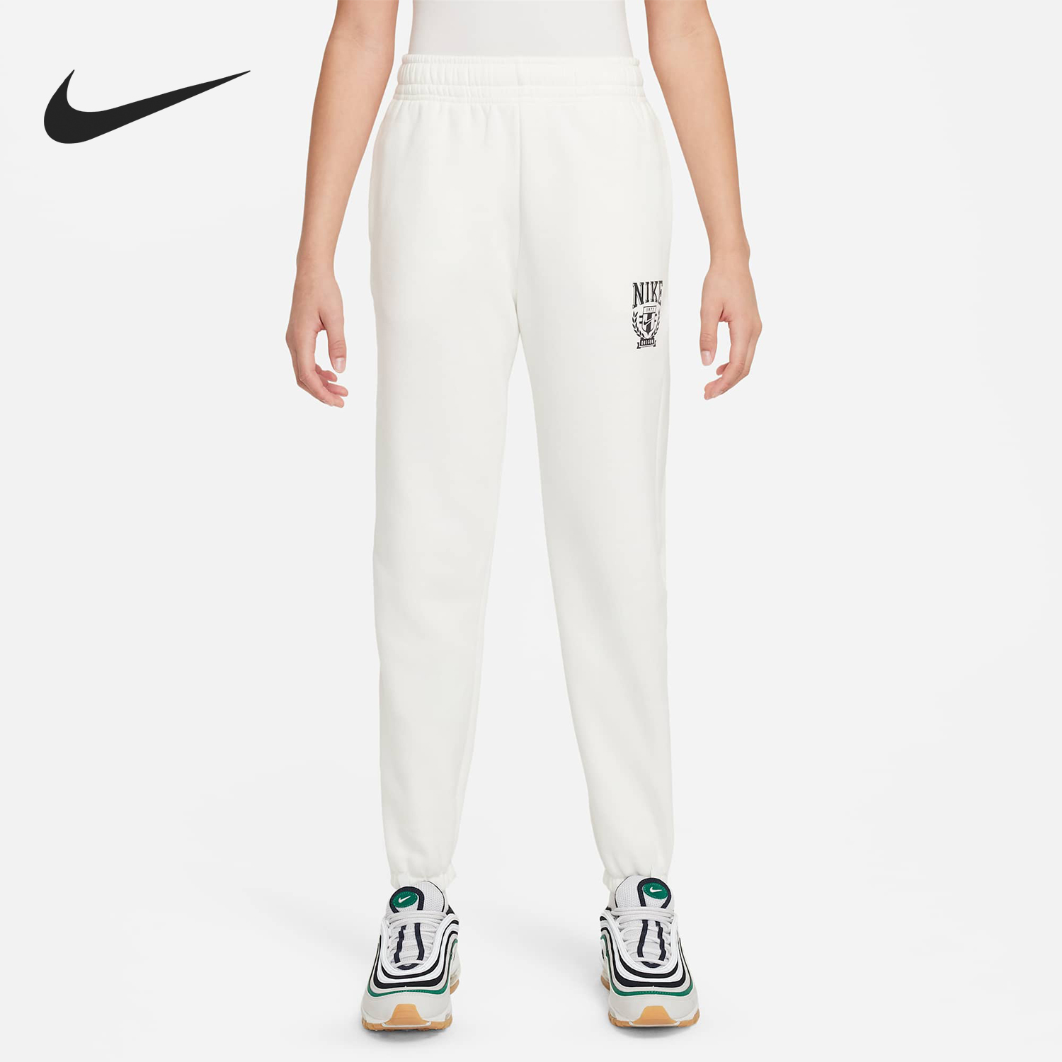 Nike/耐克正品秋冬大童印花简约加绒保暖束脚长裤FZ4720-133