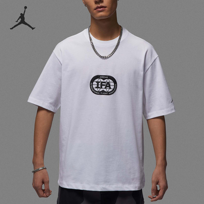 Nike/耐克正品JORDAN男士印花透气简约圆领套头短袖HV4555-100