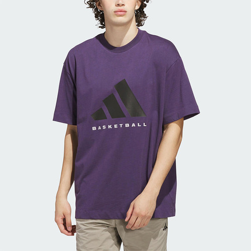 Adidas/阿迪达斯正品2025夏季款男女圆领宽松篮球运动短袖JX5576