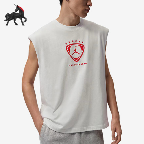 Nike/耐克正品Jordan男士动简约透气训练无袖T恤IR1884-100