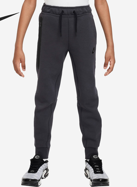 Nike/耐克官方正品春季大童抽绳休闲运动针织束脚长裤FD3287-060
