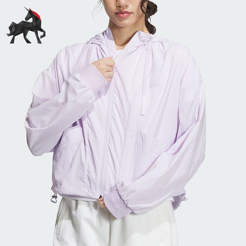 阿迪达斯女士时尚运动连帽外套