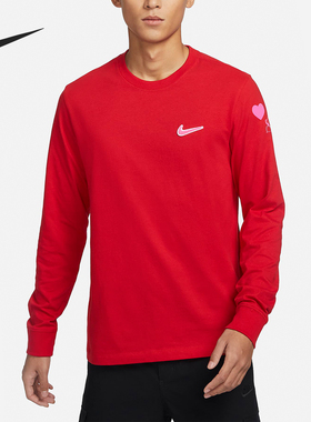 Nike/耐克正品透气专柜新款男士圆领时尚印花长袖T恤FV3994-657