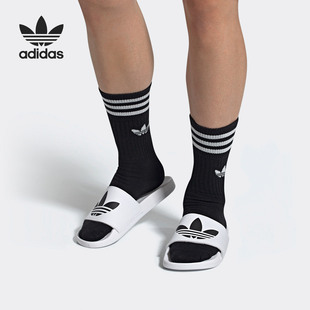 阿迪达斯正品 拖鞋 三叶草男女鞋 休闲凉鞋 EG9841 沙滩鞋 Adidas