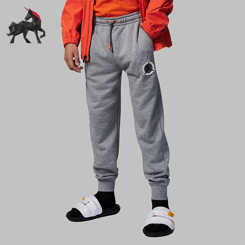 Nike/耐克正品JORDAN大童系带束脚针织透气长裤FN6491-091