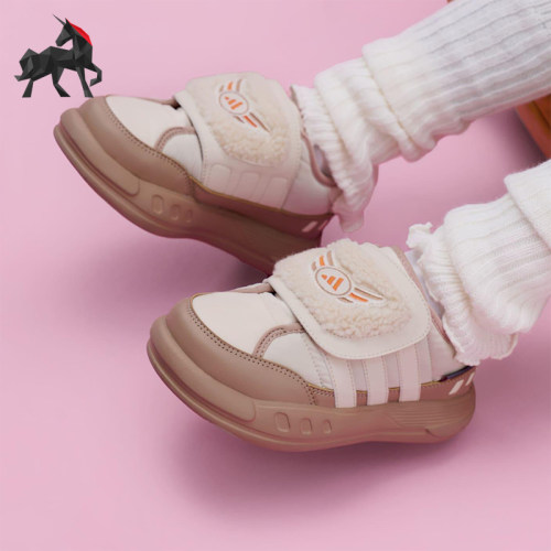 Adidas/阿迪达斯正品PUFFY SKIPPER小童休闲耐磨日常运动鞋KJ3902