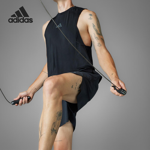 Adidas/阿迪达斯正品2025夏季款男士修身无袖透气背心JI8171