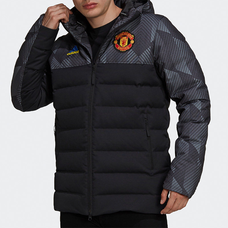 Adidas/阿迪达斯正品运动男子时尚潮流保暖连帽羽绒服 GR3870