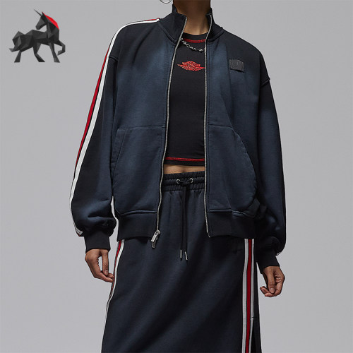 Nike/耐克正品JORDAN女士休闲立领复古宽松运动外套IF1028-010