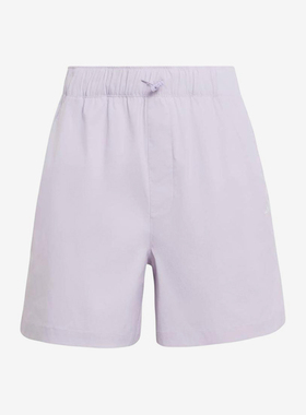 Adidas/阿迪达斯正品 新款女浅紫色直筒三分系带短裤KX6810