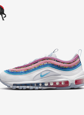 Nike/耐克正品Air Max 97 GS女子大童透气跑步鞋DV7550-100