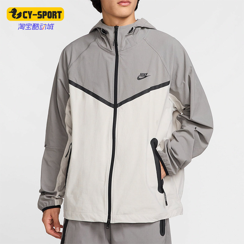 Nike/耐克正品男士透气连帽拉链时尚长袖经典夹克外套HM7151-014