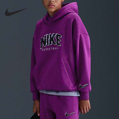 Nike/耐克正品Culture of Basketball大童套头宽松卫衣HV0508-505