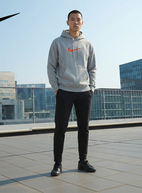 Nike/耐克正品2025冬季款男士连帽套头耐穿卫衣HV0855-063