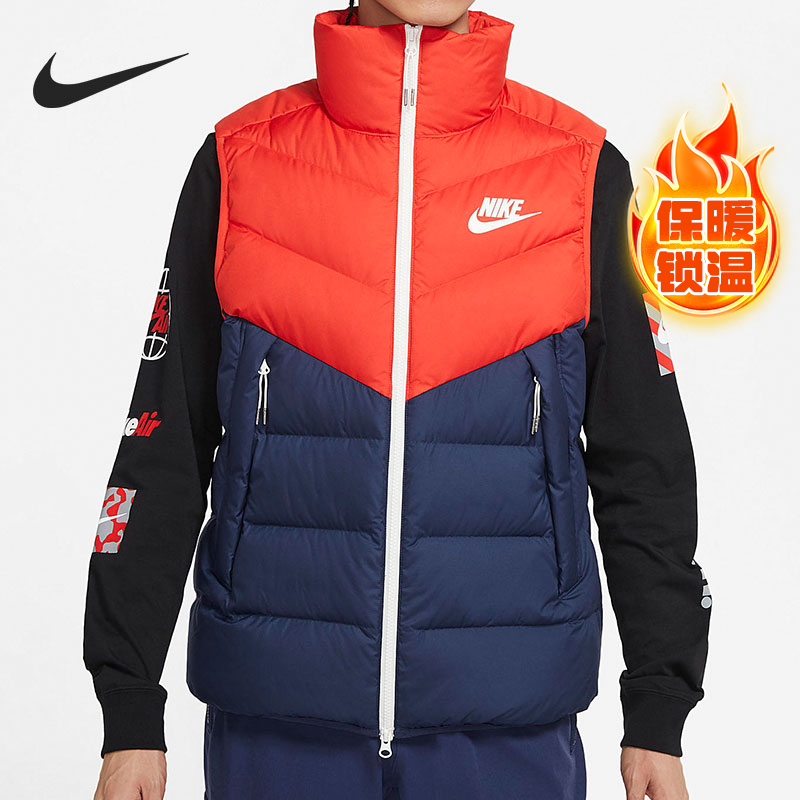 Nike/耐克正品当季新款保暖休闲男子运动羽绒马甲CV8975-673