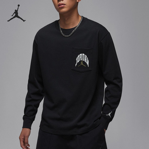 Nike/耐克正品JORDAN男士圆领运动针织长袖上衣HV4568-010