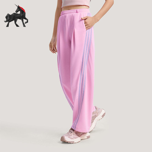 Adidas/阿迪达斯正品2026春季款女士日常印花直筒运动长裤KS0035