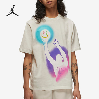Nike/耐克官方正品Air Jordan男女运动印花透气短袖T恤DR2963-133