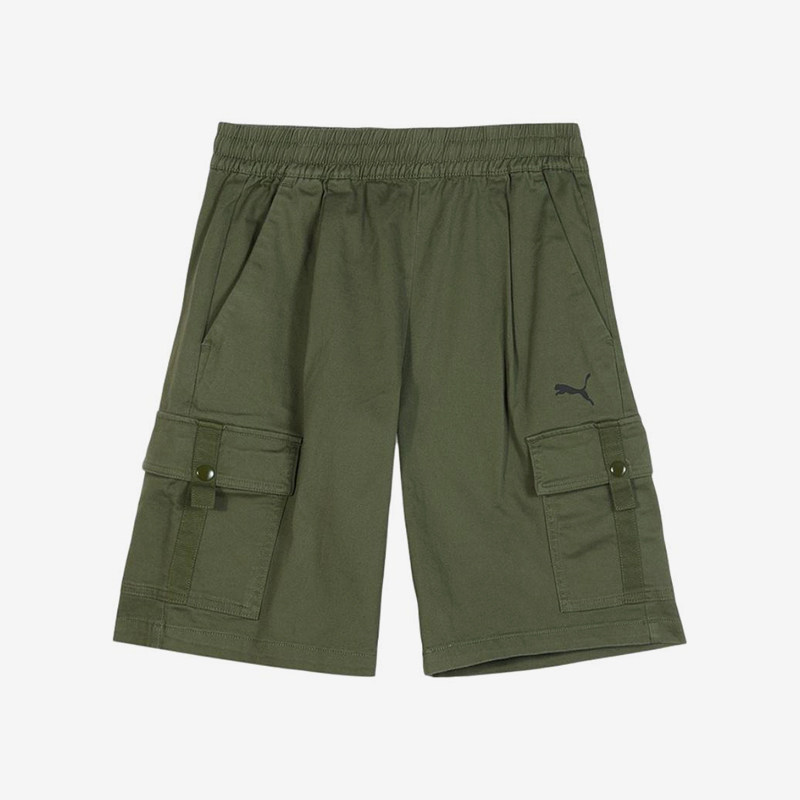 Puma/彪马官方正品WOVENCargo新款男军绿色休闲工装短裤635852-74