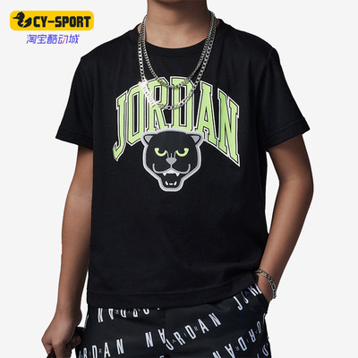 Nike/耐克正品Air Jordan小童Logo印花休闲运动T恤FQ3610-010