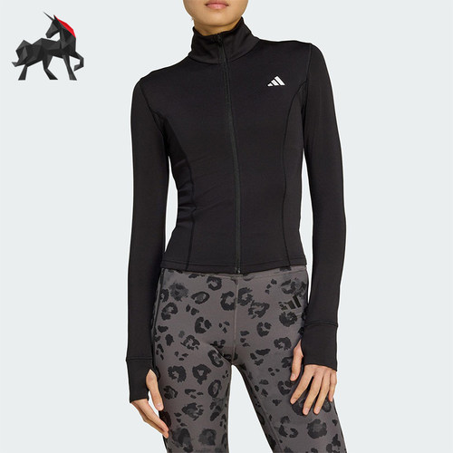 Adidas/阿迪达斯正品WE ZP THRU JKT女士运动修身高领外套JM9185