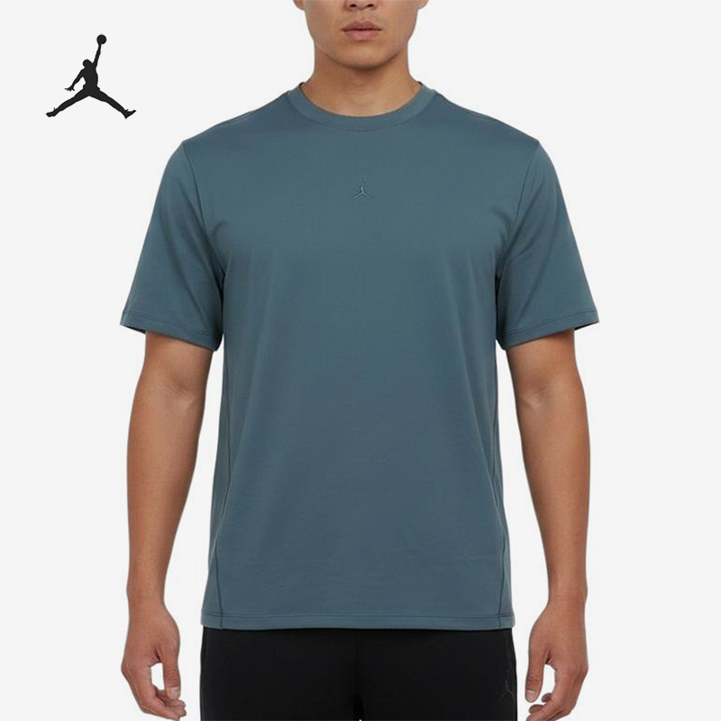 Nike/耐克正品JORDAN新款男蓝灰色速干简约经典短袖T恤HF9933-031