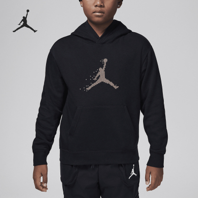 Nike/耐克官方正品JORDAN大童宽松休闲连帽套头卫衣FV5653-010