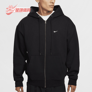 全长拉链连帽外套FZ1165 Nike Swoosh男士 Solo 010 耐克正品