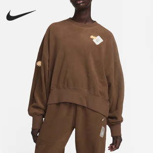 Oversize风圆领摇粒绒卫衣FD5505 Nike 女款 新款 259 耐克官方正品