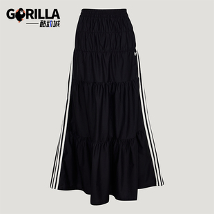 Adidas/阿迪达斯正品三叶草女士透气时尚休闲褶皱半身裙KY5728