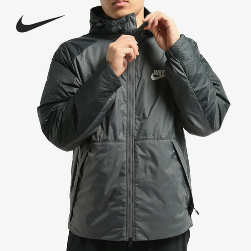 Nike/耐克正品新款 男子运动休闲舒适外套薄棉夹克连帽861789