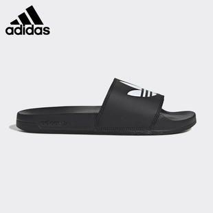 阿迪达斯正品 拖鞋 三叶草新款 运动凉鞋 FU8298 男女同款 Adidas